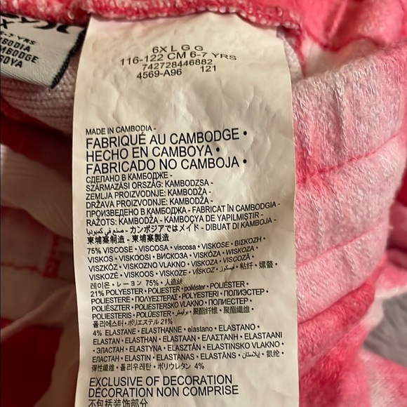 Hurley Kids Tie-Dye Shorts - Pink and White - Picture 6 of 6